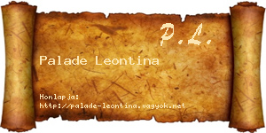 Palade Leontina névjegykártya
